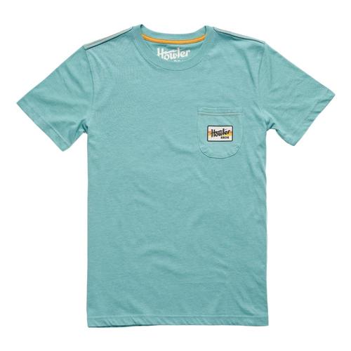 Howler Brothers Men's Electric Stripe Pocket T-Shirt Seafoamblu