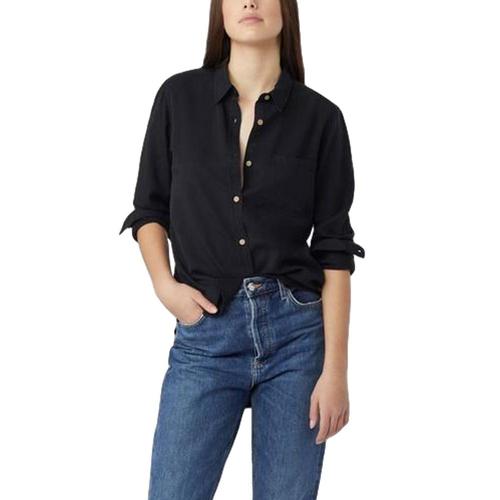 tentree Women's Fernie Long Sleeve Button Up Shirt Meteorite