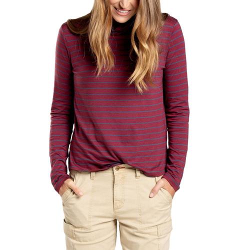 Toad&Co Women's Maisey Long Sleeve T-Neck Shirt Port_604