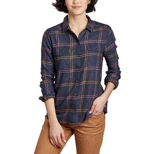 Toad&Co Women's Re-Form Flannel Long Sleeve Shirt Truenavy_414