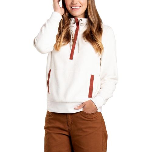 Toad&Co Women's Cashmoore Half Zip Hoodie Egret_020
