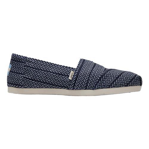 TOMS Women's Navy Large Herringbone Woven Alpargatas Nvy.Lgherb