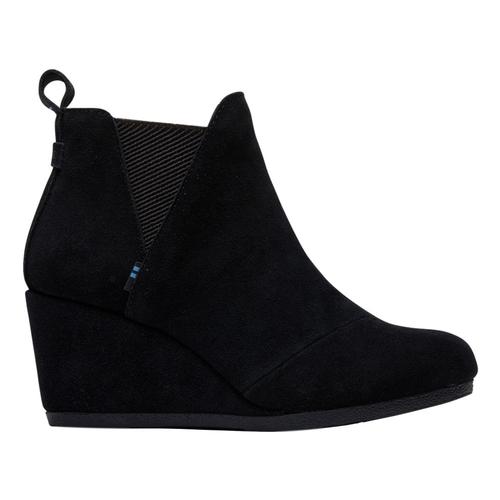 TOMS Women's Black Suede Kelsey Booties Blk.Sd