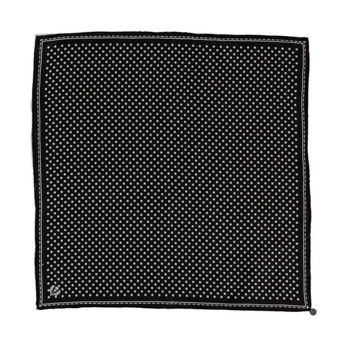 V. Fraas Classic Dottie Silk Square Printed Neckie Black_990