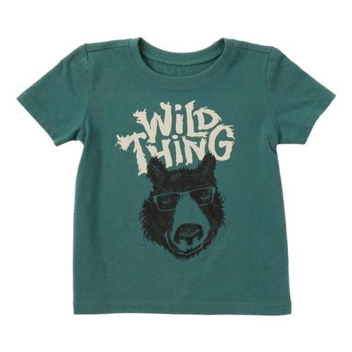 Life is Good Toddler Wild Thing Bear Crusher Tee Sprucgrn