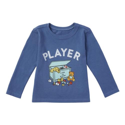 Life is Good Toddler LIG Player Long Sleeve Crusher Tee Vntgblue