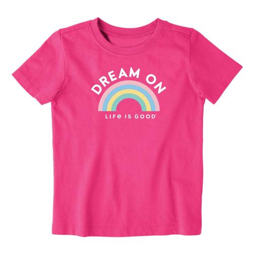 Life is Good Toddler Dream On Rainbow Crusher Tee Fiestapnk