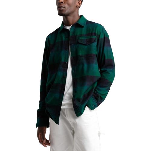 The North Face Men's Long-Sleeve Stayside Chamois Shirt Greenpld_gc5