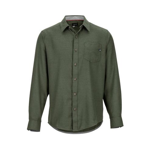 Marmot Men's Hobson Midweight Flannel Long-Sleeve Shirt Greenhtr4872