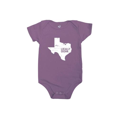 Locally Grown Baby Texas Solid State One-piece Eggprpl