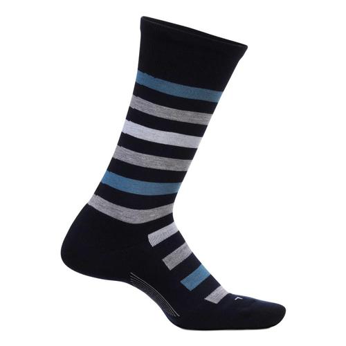 Feetures Men's Everyday Atherton Cushion Crew Socks Navy