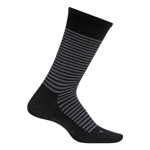 Feetures Men's Uptown Ultra Light Crew Socks Black