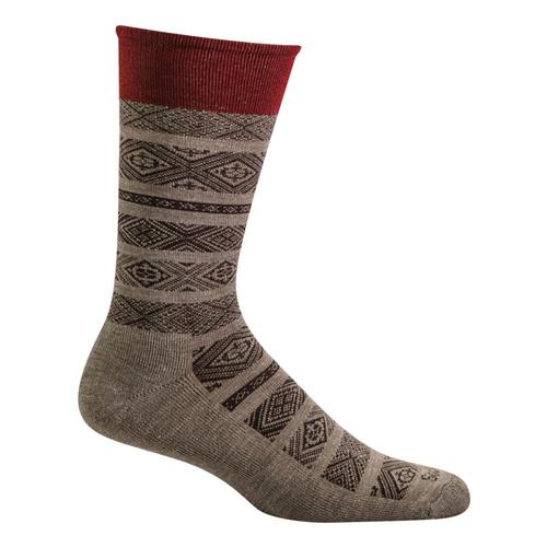 SockWell Men's Baja Essential Comfort Socks Khaki_030