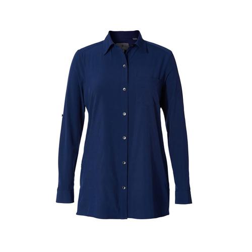Royal Robbins Women's Spotless Traveler Long Sleeve Shirt Inkblue_567