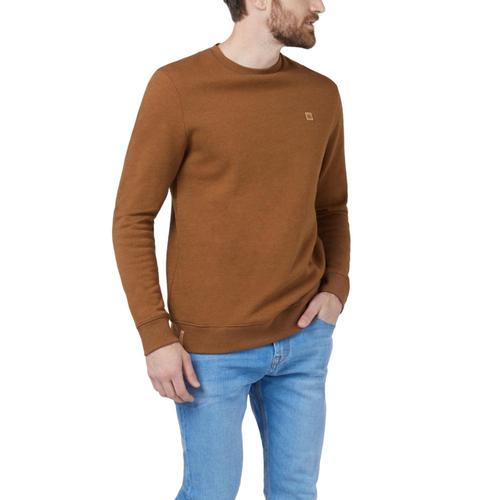 tentree Men's Standard Long Sleeve Crew Rubberbrwn