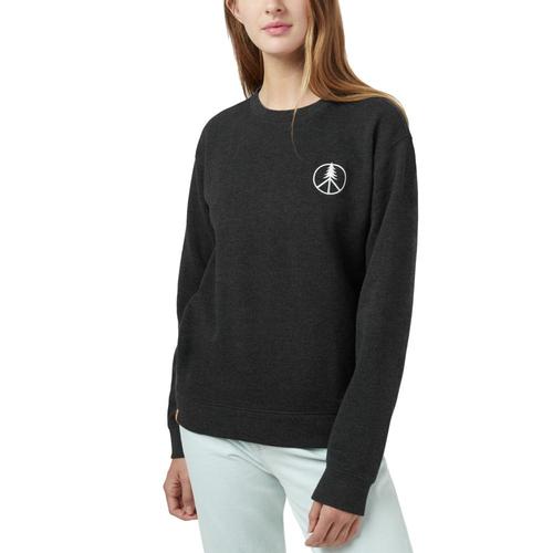 tentree Women's Peace Tree Long Sleeve Crew Shirt Meteorite