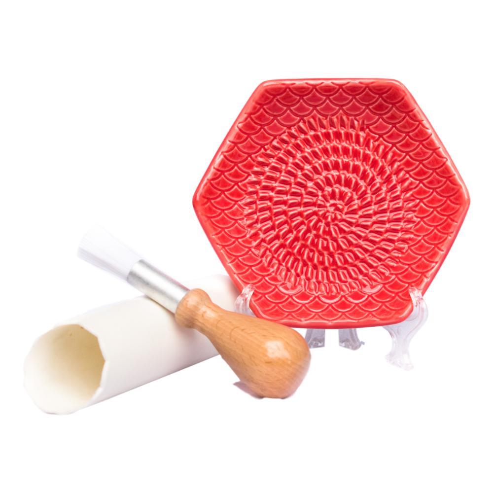 The Grate Plate Handmade Ceramic Grater RED