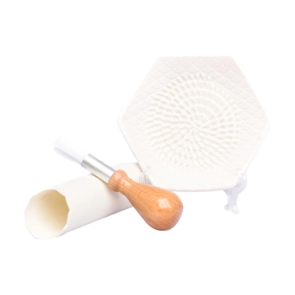 The Grate Plate Handmade Ceramic Grater WHITE