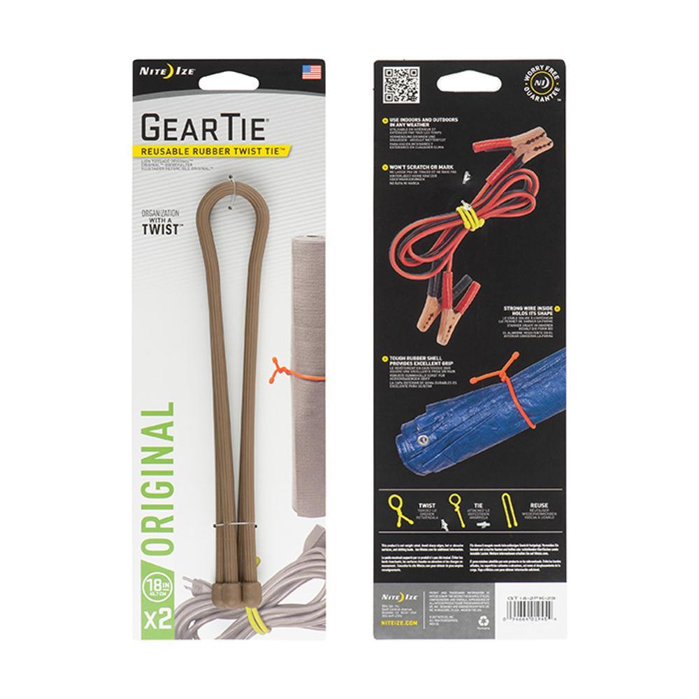 Nite Ize Gear Tie Reusable Rubber Twist Tie - 18in 2-Pack COYOTE