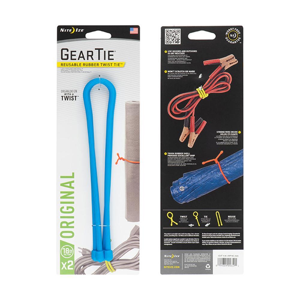 Nite Ize Gear Tie Reusable Rubber Twist Tie - 18in 2-Pack BRIGHTBLUE