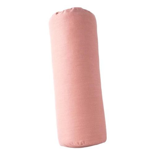 Halfmoon Cylindrical Bolster - Limited Edition Rose_clay_linen