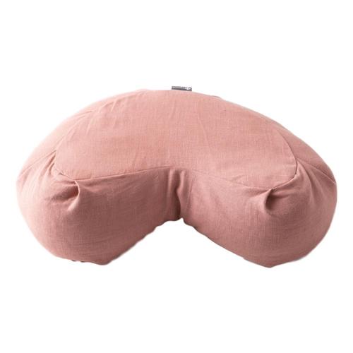 Halfmoon Meditation Cushion - Limited Edition Rose_clay_linen