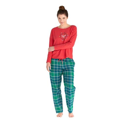 Life is Good Women's Fresh Pine Plaid Classic Sleep Pants Freshpine