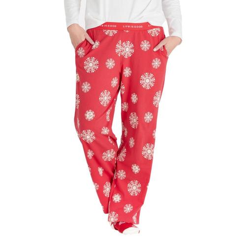 Life is Good Women's Heart Snowflakes Snuggle Up Sleep Pants Americana