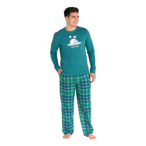 Life is Good Men's Fresh Pine Plaid Classic Sleep Pants Pineplaid