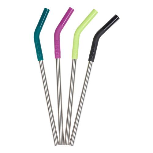 Klean Kanteen 8mm Stainless Steel Straw 4-Pack Multi_brushed.Stnls