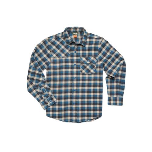 Howler Brothers Kids Harker's Flannel Pilgrim Plaid Shirt Whalblue
