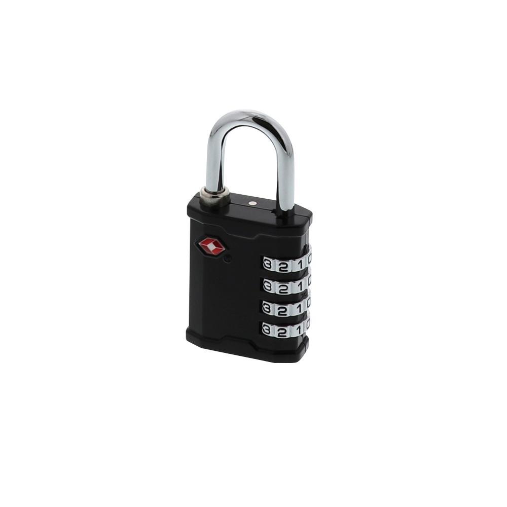 Lewis N. Clark Travel Sentry 4-Dial Combination Lock - Large Heavy Duty BLACK