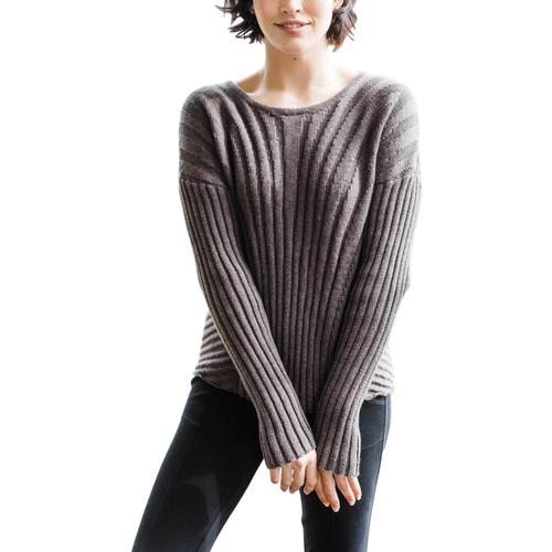 Indigenous Designs Women's Boxy Rib Pullover Stone
