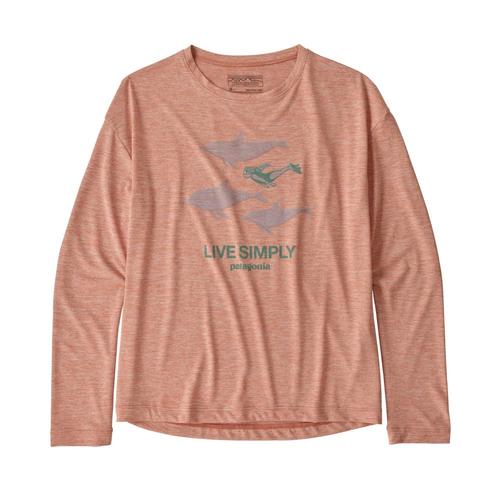 Patagonia Girls Long-Sleeved Capilene Cool Daily T-Shirt Melon_lpme