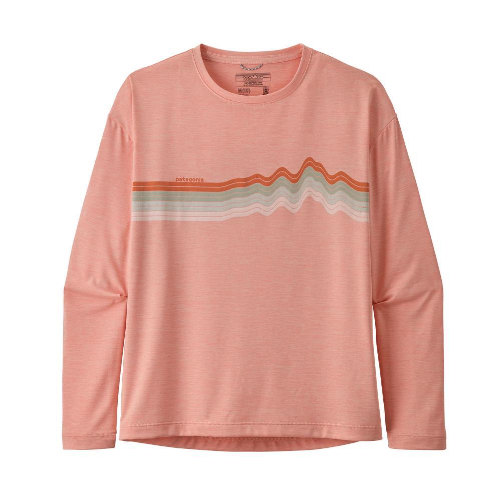 Patagonia Girls Long-Sleeved Capilene Cool Daily T-Shirt PINK_RIFX