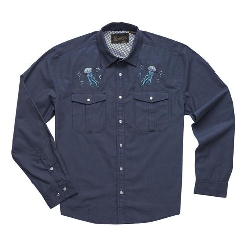 Howler Brothers Men's Gaucho Snapshirt - Pure Agave Jellyfish_bbm