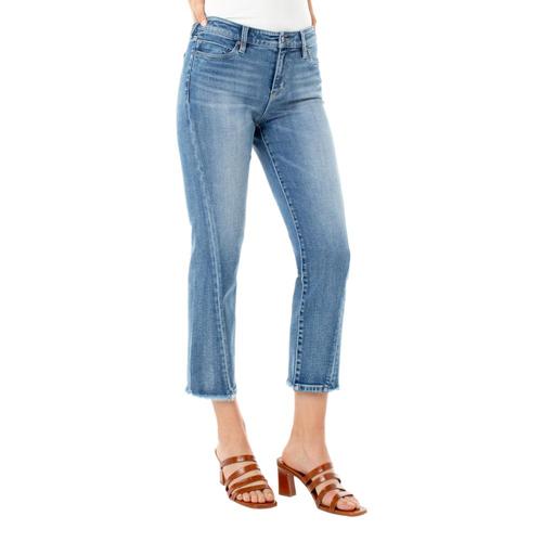 Liverpool Women's Crop Straight Twisted Front Side Seam Jeans Damask_dmk
