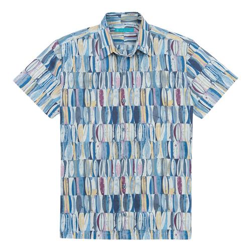 Tori Richard Men's Board Room Short Sleeved Shirt Oceanblue