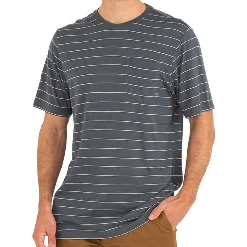 Free Fly Men's Bamboo Channel Pocket Tee Bluedsk106