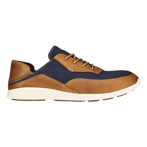 OluKai Men's Kihi Leather Sneakers Trblu.Tan_de34