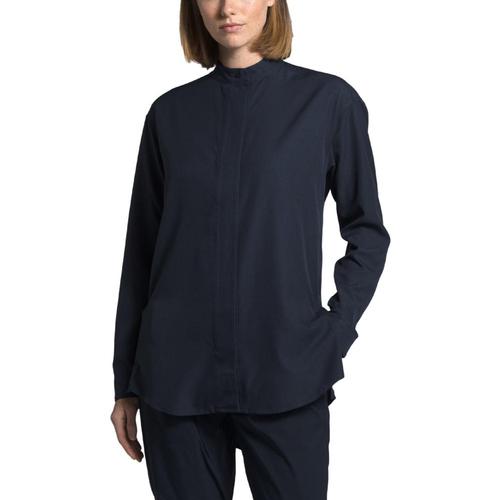 The North Face Women's Explore City BD Long Sleeve Shirt Navy_h2g