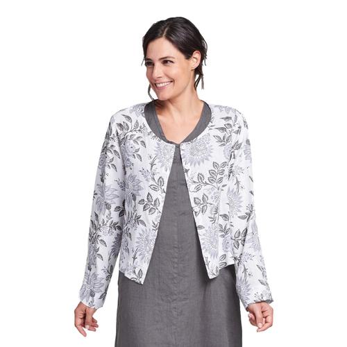 FLAX Women's Day Cardi Top Pewterflr
