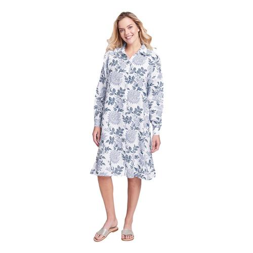 FLAX Women's Shirtdress Bluenightflr
