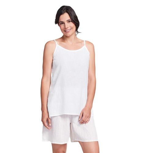 FLAX Women's Generous Late Night Cami White