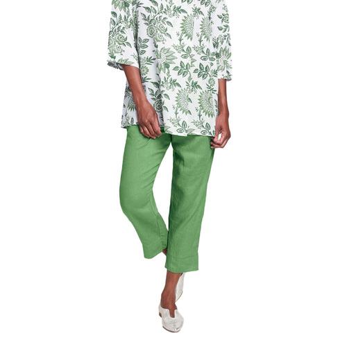 FLAX Women's Garden Crop Pants Ivy
