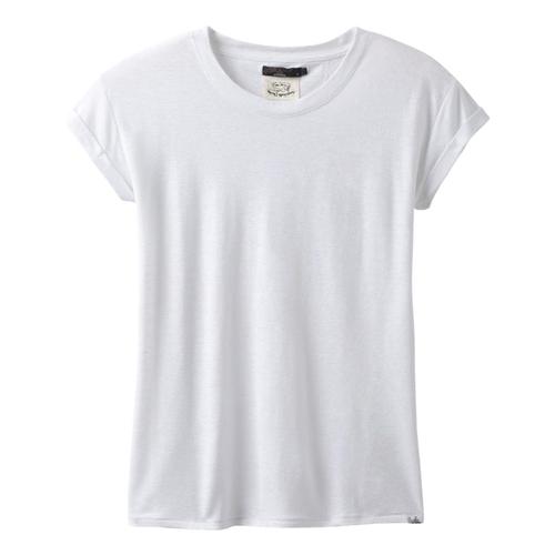prAna Women's Cozy Up T-Shirt Plus White