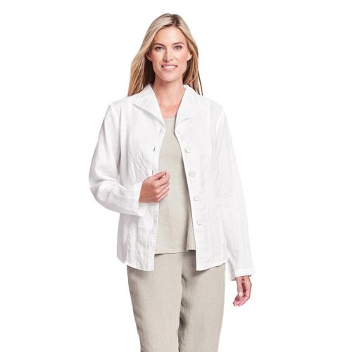 FLAX Women's Shapely Caper Jacket Cream