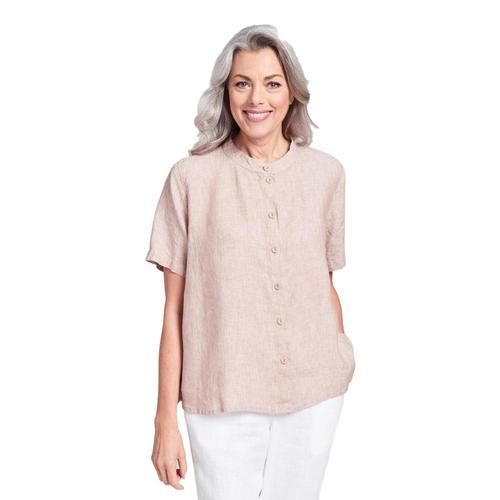 FLAX Women's Zdenka Blouse Blushdye