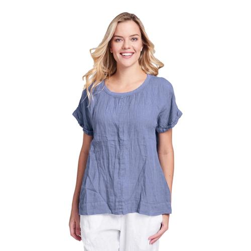FLAX Women's Tee Top Indigo