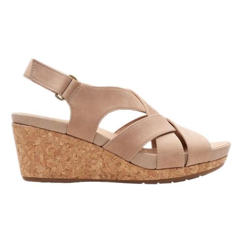Clarks Women's Un Capri Step Wedge Sandals Sandnbk